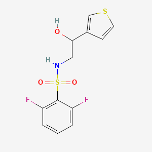 2,6-difluoro-N-(2-hydroxy-2-(thiophen-3-yl)ethyl)benzenesulfonamide