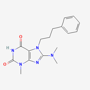 8-Dimethylamino-3-methyl-7-(3-phenyl-propyl)-3,7-dihydro-purine-2,6-dione