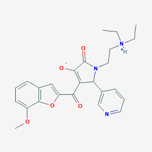 (E)-{1-[2-(diethylammonio)ethyl]-4,5-dioxo-2-(pyridin-3-yl)pyrrolidin-3-ylidene}(7-methoxy-1-benzofuran-2-yl)methanolate