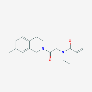 molecular formula C18H24N2O2 B2666700 N-[2-(5,7-Dimethyl-3,4-dihydro-1H-isoquinolin-2-yl)-2-oxoethyl]-N-ethylprop-2-enamide CAS No. 2361768-60-5