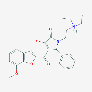 1-[2-(diethylazaniumyl)ethyl]-3-(7-methoxy-1-benzofuran-2-carbonyl)-5-oxo-2-phenyl-2H-pyrrol-4-olate