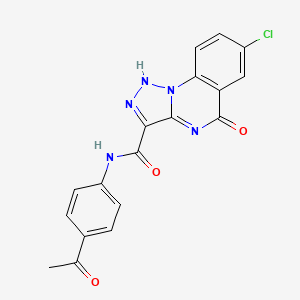 N-(4-acetylphenyl)-7-chloro-5-hydroxy[1,2,3]triazolo[1,5-a]quinazoline-3-carboxamide