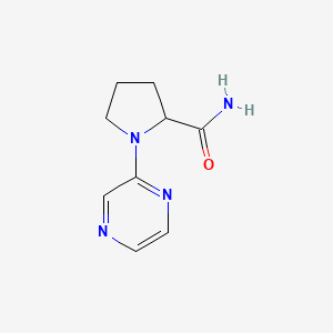 molecular formula C9H12N4O B2666722 1-(Pyrazin-2-yl)pyrrolidine-2-carboxamide CAS No. 2307997-01-7