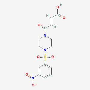 4-[4-(3-Nitrobenzenesulfonyl)piperazin-1-yl]-4-oxobut-2-enoic acid