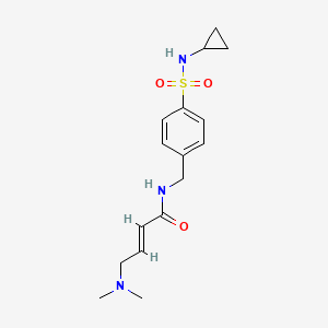molecular formula C16H23N3O3S B2666727 (E)-N-[[4-(Cyclopropylsulfamoyl)phenyl]methyl]-4-(dimethylamino)but-2-enamide CAS No. 2411335-51-6