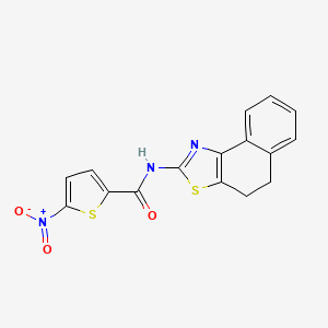 molecular formula C16H11N3O3S2 B2666729 N-(4,5-二氢萘并[1,2-d]噻唑-2-基)-5-硝基噻吩-2-羧酰胺 CAS No. 325988-26-9