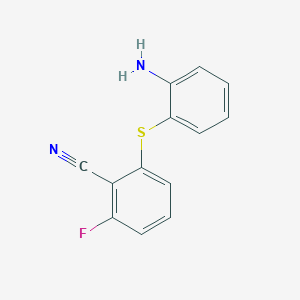 molecular formula C13H9FN2S B2666732 2-[(2-Aminophenyl)sulfanyl]-6-fluorobenzenecarbonitrile CAS No. 190328-54-2