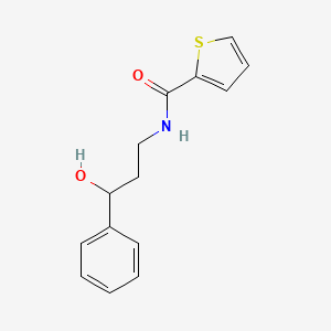molecular formula C14H15NO2S B2666734 N-(3-hydroxy-3-phenylpropyl)thiophene-2-carboxamide CAS No. 1396876-02-0