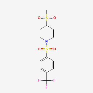 4-(Methylsulfonyl)-1-((4-(trifluoromethyl)phenyl)sulfonyl)piperidine