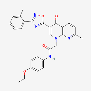 N-(4-ethoxyphenyl)-2-{7-methyl-3-[3-(2-methylphenyl)-1,2,4-oxadiazol-5-yl]-4-oxo-1,4-dihydro-1,8-naphthyridin-1-yl}acetamide