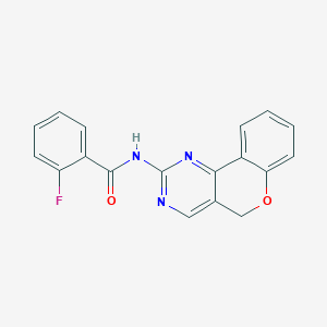 molecular formula C18H12FN3O2 B2666750 N-{5H-chromeno[4,3-d]pyrimidin-2-yl}-2-fluorobenzamide CAS No. 866048-82-0
