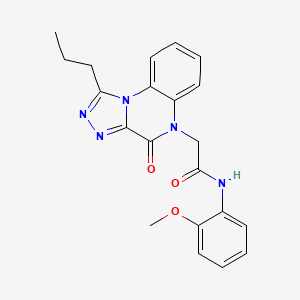 molecular formula C21H21N5O3 B2666752 N-(2-methoxyphenyl)-2-(4-oxo-1-propyl[1,2,4]triazolo[4,3-a]quinoxalin-5(4H)-yl)acetamide CAS No. 1261019-69-5