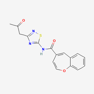 N-[3-(2-oxopropyl)-1,2,4-thiadiazol-5-yl]-1-benzoxepine-4-carboxamide