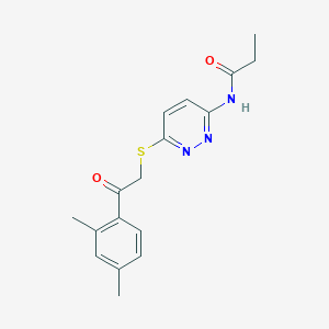 N-(6-((2-(2,4-dimethylphenyl)-2-oxoethyl)thio)pyridazin-3-yl)propionamide