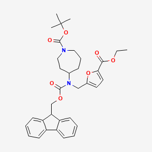 Tert-butyl 4-[(5-ethoxycarbonylfuran-2-yl)methyl-(9H-fluoren-9-ylmethoxycarbonyl)amino]azepane-1-carboxylate