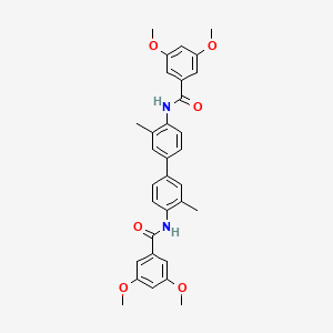 molecular formula C32H32N2O6 B2666772 N-[4-[4-[(3,5-dimethoxybenzoyl)amino]-3-methylphenyl]-2-methylphenyl]-3,5-dimethoxybenzamide CAS No. 313372-11-1