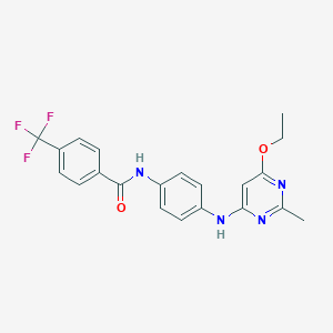 N-(4-((6-ethoxy-2-methylpyrimidin-4-yl)amino)phenyl)-4-(trifluoromethyl)benzamide
