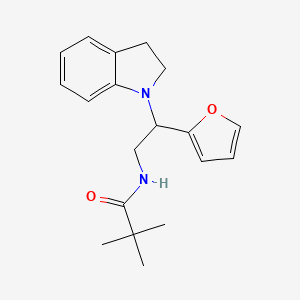 N-(2-(furan-2-yl)-2-(indolin-1-yl)ethyl)pivalamide