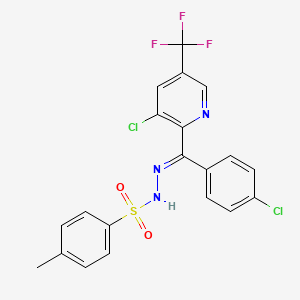 N'-[(1E)-[3-chloro-5-(trifluoromethyl)pyridin-2-yl](4-chlorophenyl)methylidene]-4-methylbenzene-1-sulfonohydrazide
