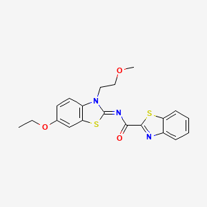 molecular formula C20H19N3O3S2 B2666784 (Z)-N-(6-ethoxy-3-(2-methoxyethyl)benzo[d]thiazol-2(3H)-ylidene)benzo[d]thiazole-2-carboxamide CAS No. 1005945-35-6
