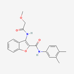 N-(3,4-dimethylphenyl)-3-(2-methoxyacetamido)benzofuran-2-carboxamide