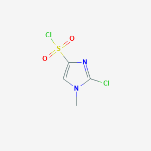 molecular formula C4H4Cl2N2O2S B2666791 2-chloro-1-methyl-1H-imidazole-4-sulfonyl chloride CAS No. 1394040-91-5