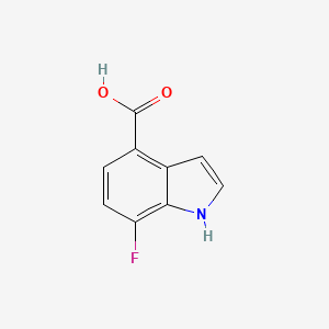 molecular formula C9H6FNO2 B2666797 7-fluoro-1H-indole-4-carboxylic Acid CAS No. 588688-52-2