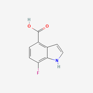 molecular formula C9H6FNO2 B2666797 7-氟-1H-吲哚-4-羧酸 CAS No. 588688-52-2