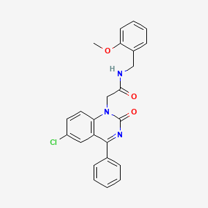 molecular formula C24H20ClN3O3 B2666801 2-(6-chloro-2-oxo-4-phenylquinazolin-1(2H)-yl)-N-(2-methoxybenzyl)acetamide CAS No. 932530-87-5