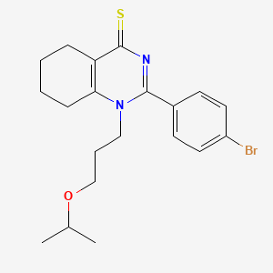 molecular formula C20H25BrN2OS B2666803 2-(4-bromophenyl)-1-(3-isopropoxypropyl)-5,6,7,8-tetrahydroquinazoline-4(1H)-thione CAS No. 630065-64-4