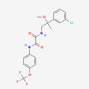 molecular formula C19H18ClF3N2O4 B2666806 N1-(2-(3-chlorophenyl)-2-methoxypropyl)-N2-(4-(trifluoromethoxy)phenyl)oxalamide CAS No. 1795456-48-2