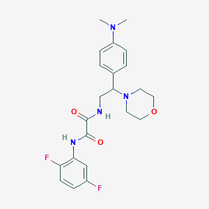 molecular formula C22H26F2N4O3 B2666810 N1-(2,5-二氟苯基)-N2-(2-(4-(二甲基氨基)苯基)-2-吗啉基乙基)草酰胺 CAS No. 899729-61-4