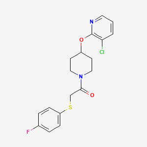 1-(4-((3-Chloropyridin-2-yl)oxy)piperidin-1-yl)-2-((4-fluorophenyl)thio)ethanone