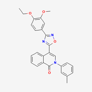 4-[3-(4-ethoxy-3-methoxyphenyl)-1,2,4-oxadiazol-5-yl]-2-(3-methylphenyl)isoquinolin-1(2H)-one