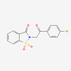 2-[2-(4-bromophenyl)-2-oxoethyl]-1,2-benzothiazol-3(2H)-one 1,1-dioxide
