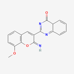 molecular formula C18H13N3O3 B2666840 2-(2-imino-8-methoxy-2H-chromen-3-yl)-3,4-dihydroquinazolin-4-one CAS No. 2319923-03-8