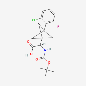 2-[3-(2-Chloro-6-fluorophenyl)-1-bicyclo[1.1.1]pentanyl]-2-[(2-methylpropan-2-yl)oxycarbonylamino]acetic acid