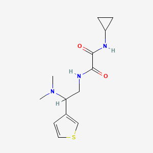 molecular formula C13H19N3O2S B2666844 N1-cyclopropyl-N2-(2-(dimethylamino)-2-(thiophen-3-yl)ethyl)oxalamide CAS No. 946375-29-7