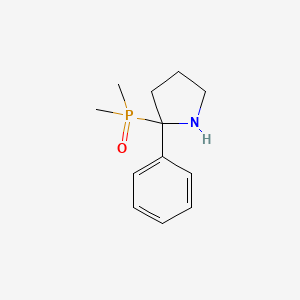 molecular formula C12H18NOP B2666845 2-二甲基磷酰基-2-苯基吡咯烷 CAS No. 2413875-10-0