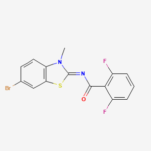 (E)-N-(6-bromo-3-methylbenzo[d]thiazol-2(3H)-ylidene)-2,6-difluorobenzamide