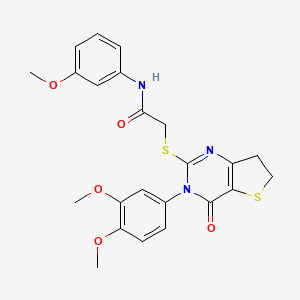 2-((3-(3,4-dimethoxyphenyl)-4-oxo-3,4,6,7-tetrahydrothieno[3,2-d]pyrimidin-2-yl)thio)-N-(3-methoxyphenyl)acetamide