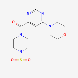 molecular formula C14H21N5O4S B2666862 (4-(甲磺酰基)哌嗪-1-基)(6-吗啉基嘧啶-4-基)甲酮 CAS No. 1904063-19-9