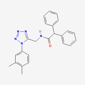 N-[[1-(3,4-dimethylphenyl)tetrazol-5-yl]methyl]-2,2-diphenylacetamide