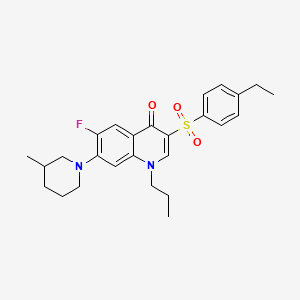 molecular formula C26H31FN2O3S B2666866 3-((4-ethylphenyl)sulfonyl)-6-fluoro-7-(3-methylpiperidin-1-yl)-1-propylquinolin-4(1H)-one CAS No. 892770-15-9