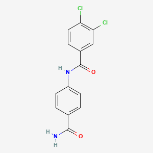 molecular formula C14H10Cl2N2O2 B2666876 N-(4-carbamoylphenyl)-3,4-dichlorobenzamide CAS No. 349135-51-9
