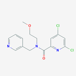 4,6-dichloro-N-(2-methoxyethyl)-N-[(pyridin-3-yl)methyl]pyridine-2-carboxamide