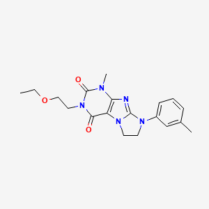 2-(2-Ethoxyethyl)-4-methyl-6-(3-methylphenyl)-7,8-dihydropurino[7,8-a]imidazole-1,3-dione