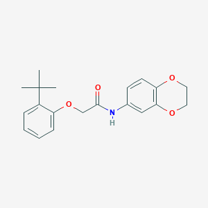 2-(2-tert-butylphenoxy)-N-(2,3-dihydro-1,4-benzodioxin-6-yl)acetamide