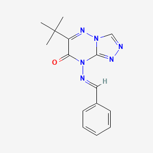 (E)-8-(benzylideneamino)-6-(tert-butyl)-[1,2,4]triazolo[4,3-b][1,2,4]triazin-7(8H)-one