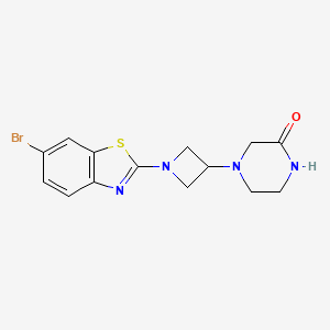 4-[1-(6-Bromo-1,3-benzothiazol-2-yl)azetidin-3-yl]piperazin-2-one